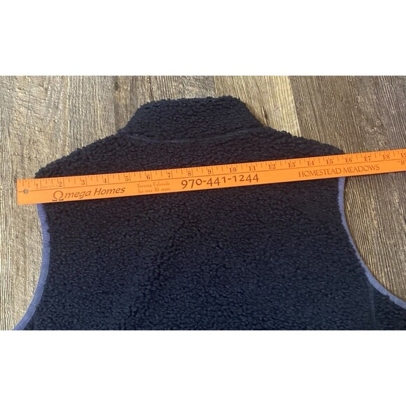 Orvis Sherpa Fleece Vest Large Navy Full Zip High Pile Outdoor Hiking Jacket - Picture 13 of 13